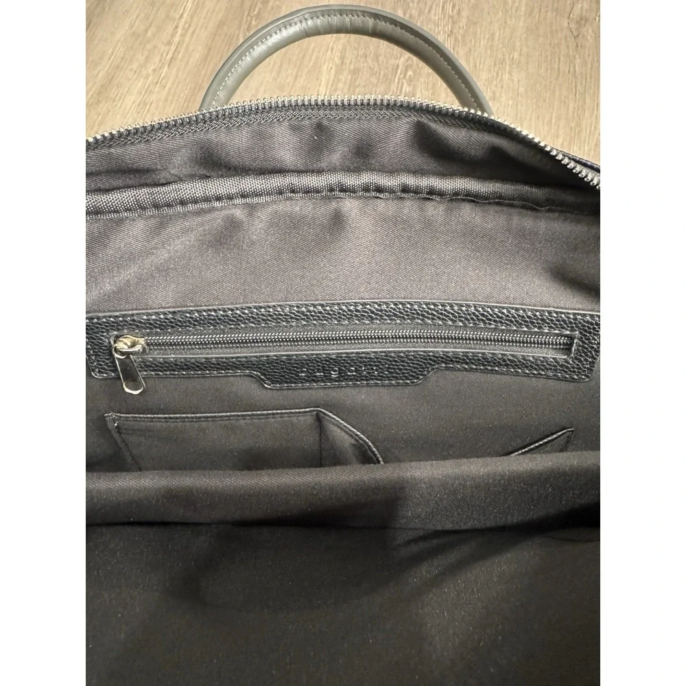 Bugatti Vegan Leather Laptop Briefcase Messenger Bag Black 16